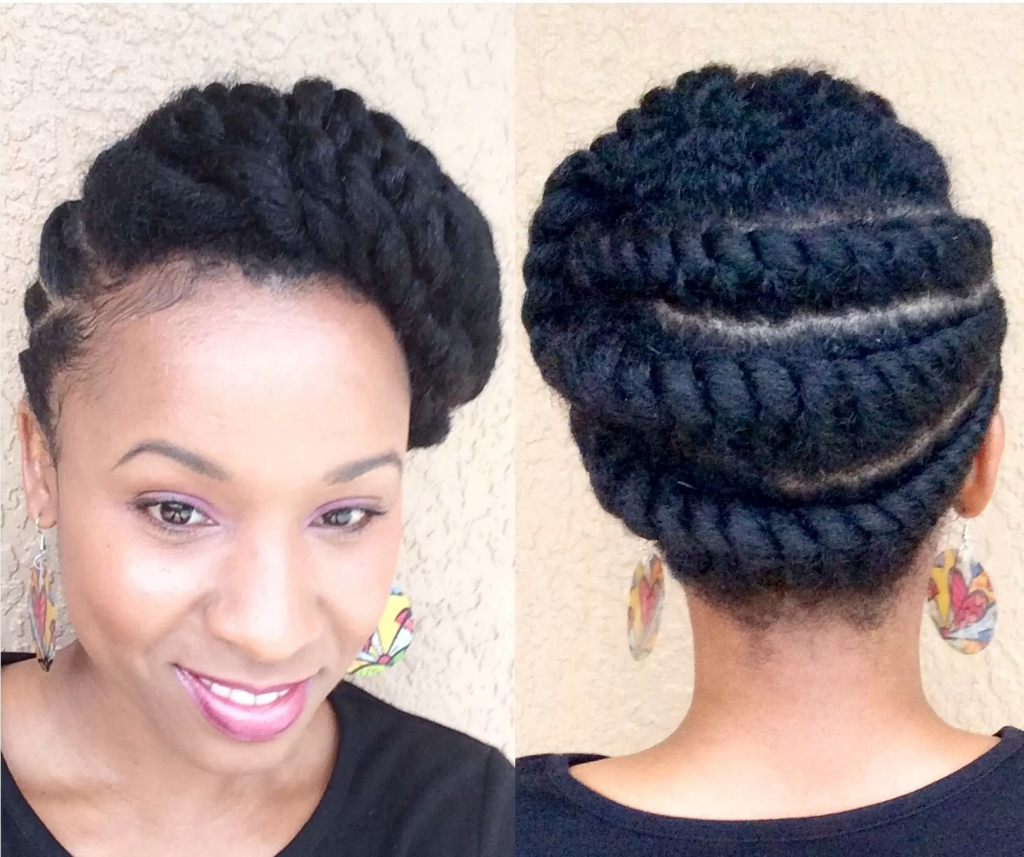 flat twist updo natural hair Beautiful Natural Hair Flattwist Updo
