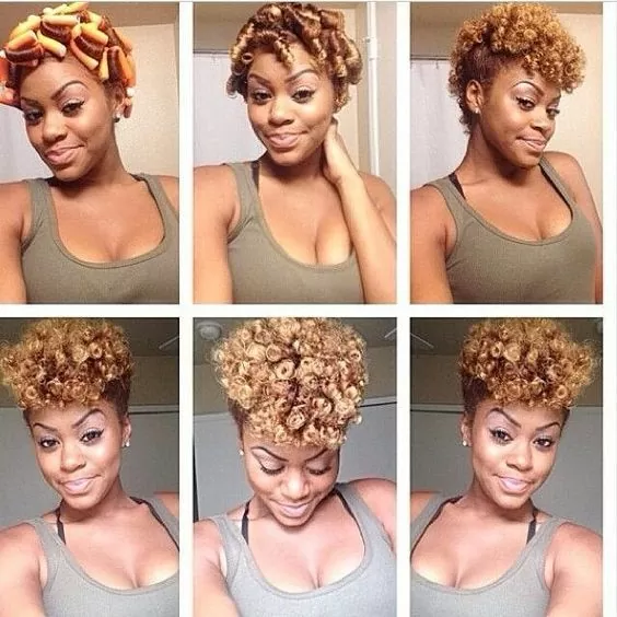 flexi rods on short hair