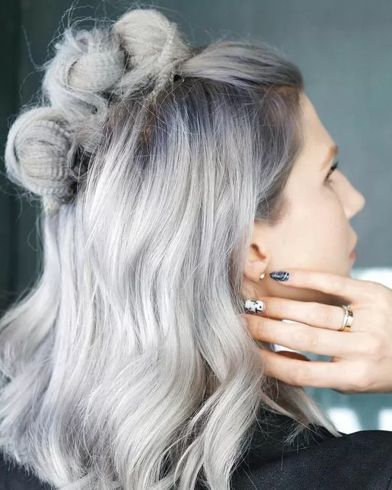 Sleek Lengths and Crimped Top Knots