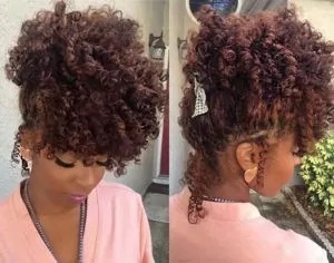 flexi rods curly style updo