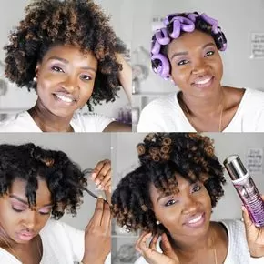 flexi rods set natural wet hair