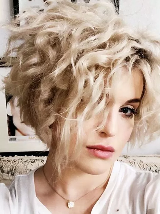 Short Layered Bob with Messy Curls