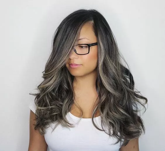 Ash Brunette Bayalage Asian Hair