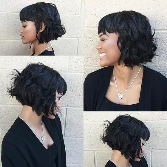 short bob sew in wavy