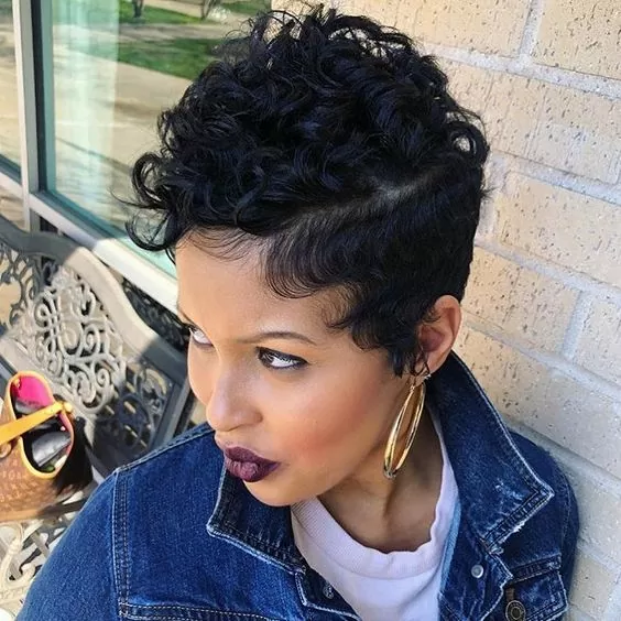 Curled Faux Hawk Pixie