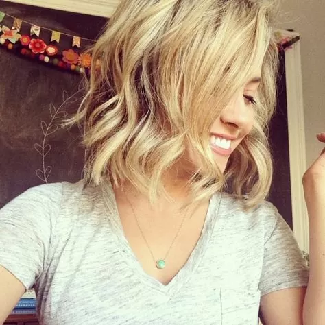 fun messy blonde bob haircut