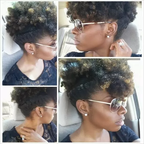 natural hair blonde black