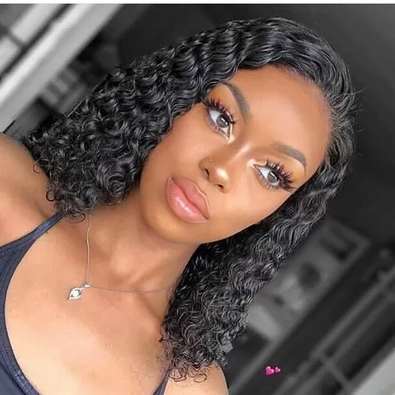 shiny curls wash n go bob for black women