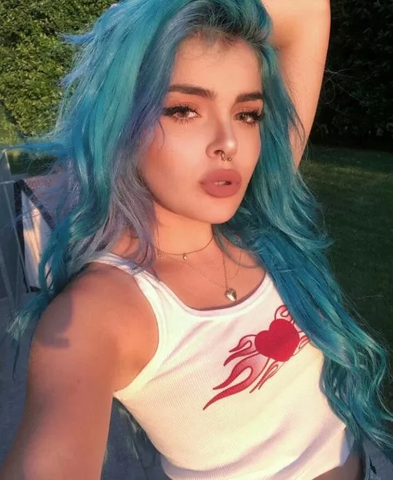 Blue and Lavender Hair for Hazel Eyes