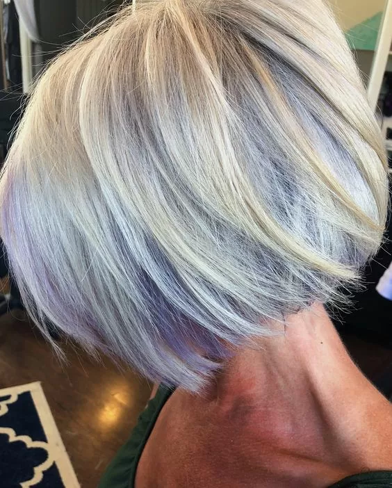 Stunning Short Ice Blonde Bob