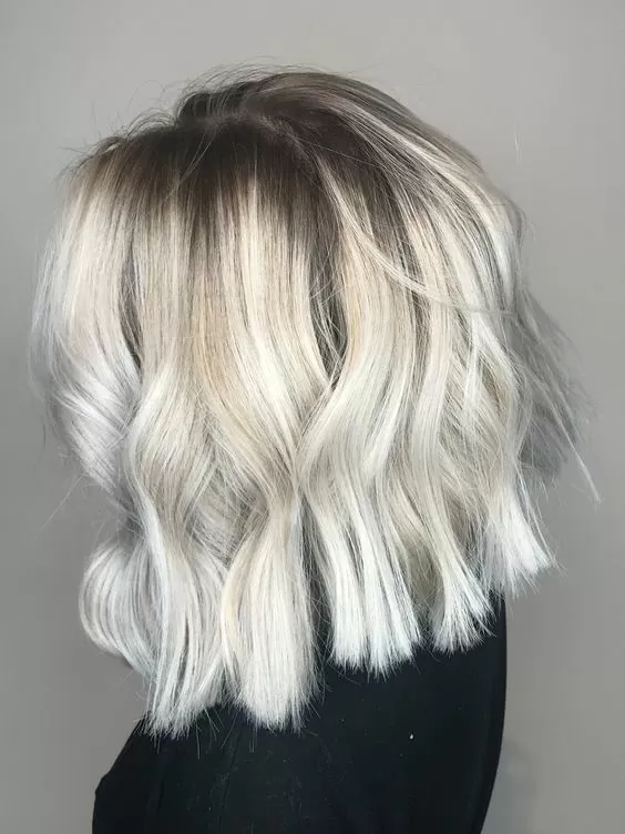 Choppy Icy Blonde Bob