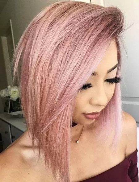 Long Inverted Bob with Layers