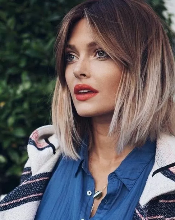 Blunt Layered Bob with OMbre