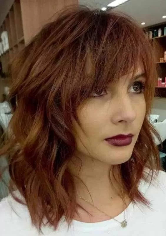 Relaxed Long Bob with Bangs