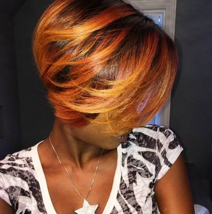 Orange zest sew in bob