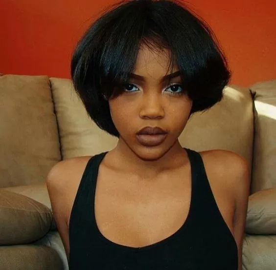 pageboy With parted Bangs