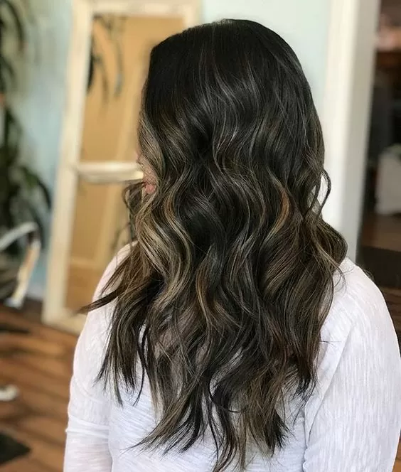 Ash Brown Partial Balayage