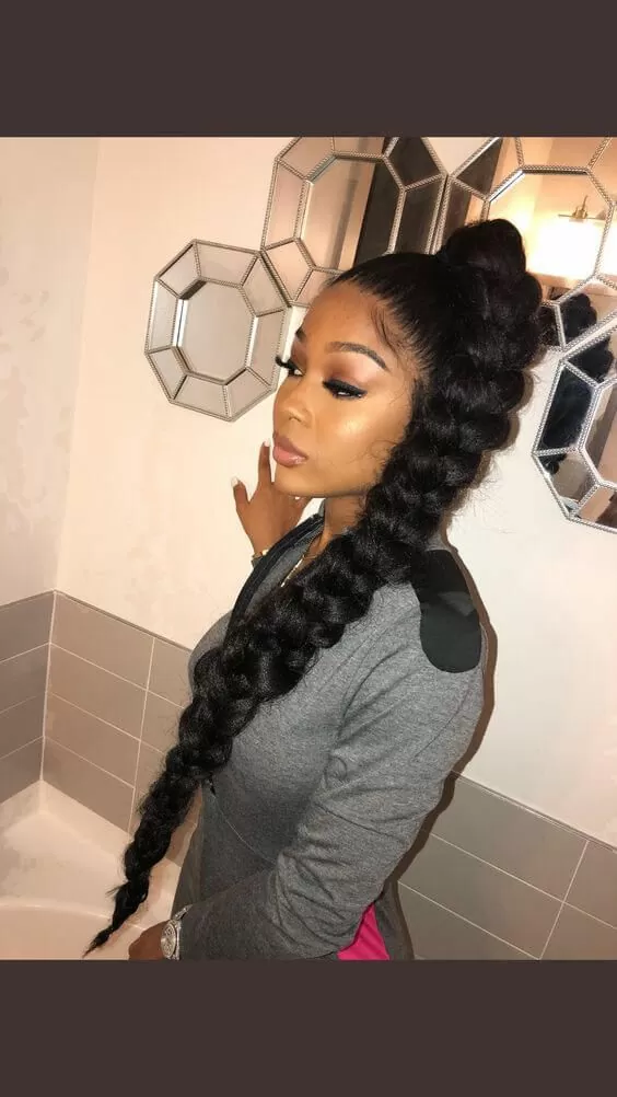 Top boxer braid with weave