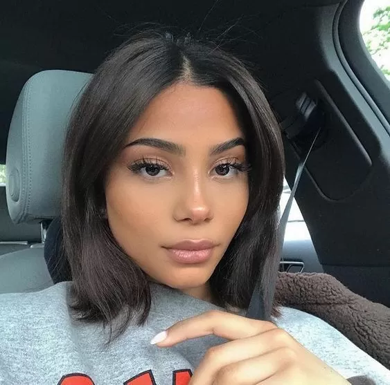 middle part bob sew in