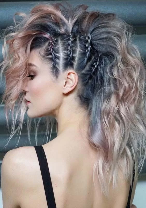 braided side mowhawk