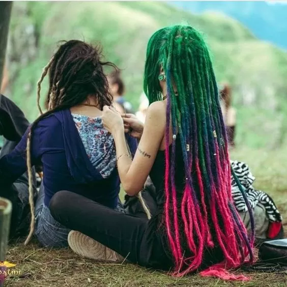 colorful dreadlocks