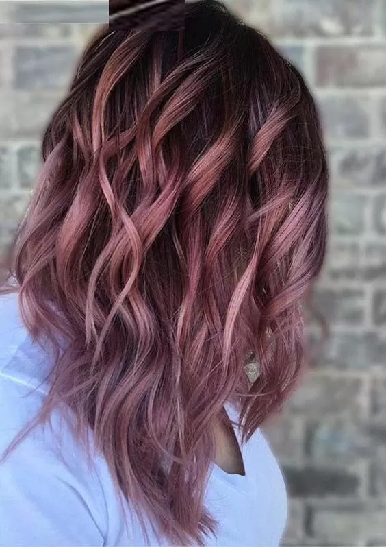 Dusky Pink Balayage