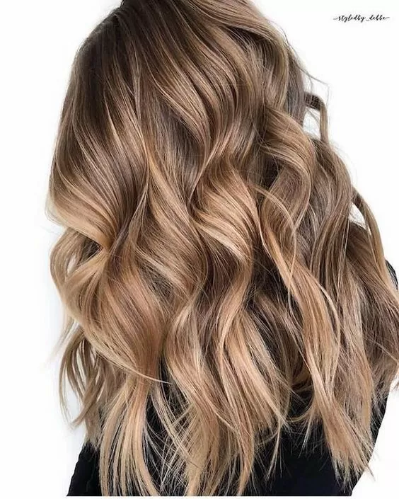 Golden Brown Hair with Caramel Balayage