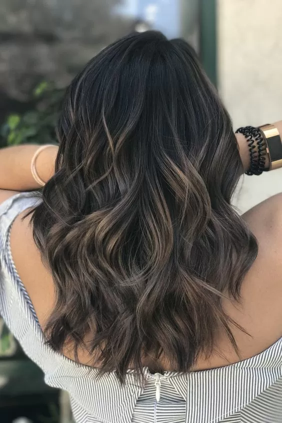 Mushroom Balayage on Dark Brown Hair