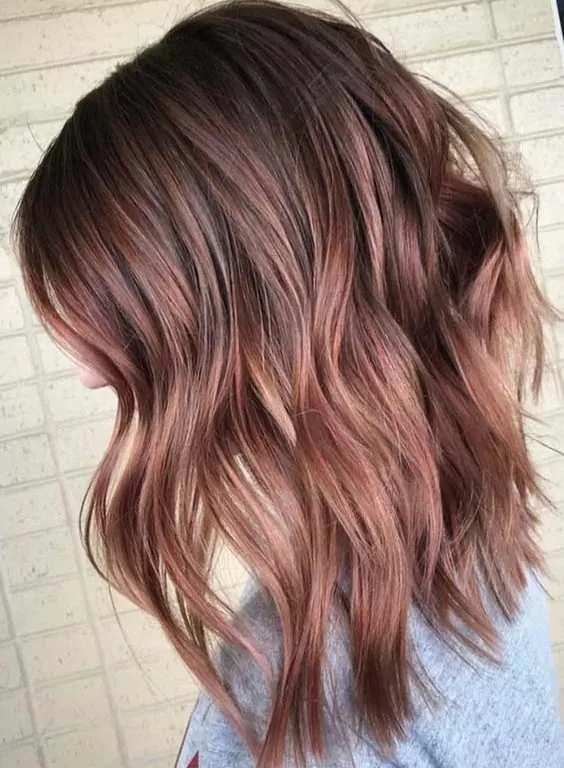 Subtle Rose Gold Balayage