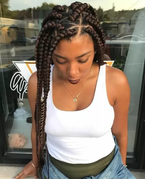 Dark Chocolate Triangle Box Braid