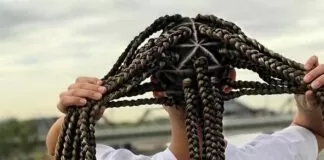 Triangle Box Braids Extra large triangle box braids