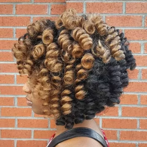 Large And Defined Short Crochet Curls
