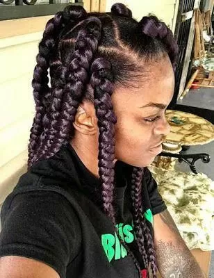 Lavender Triangle Box Braid