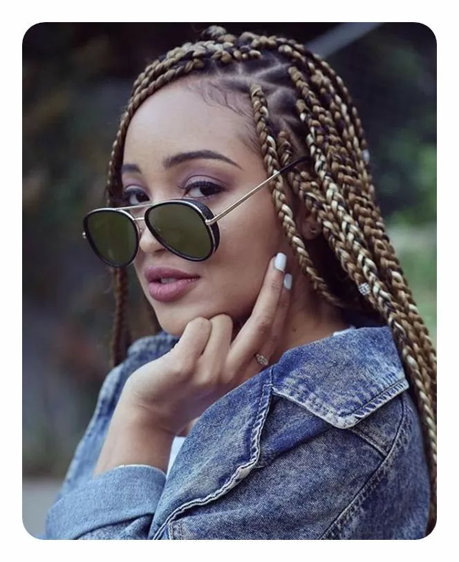 Lemonade shade triangle box braid