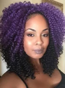 Purple Black Crochet Curls