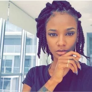 Triangle box braid bob