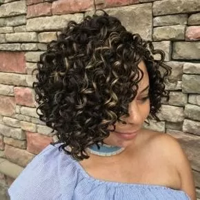 Short Crochet Hairstyle With Highlights