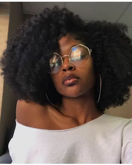 natural afro puff bob