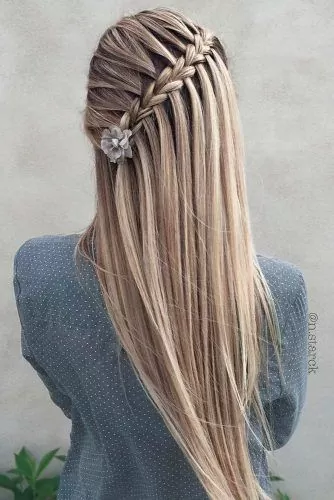 waterfall french braid