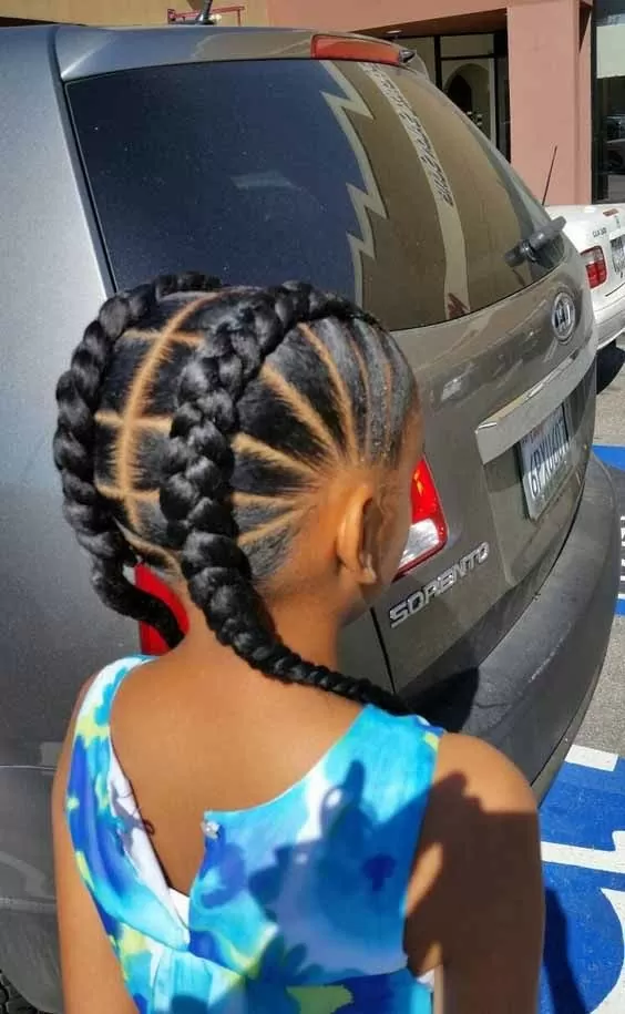 Feed in boxer braids for girls
