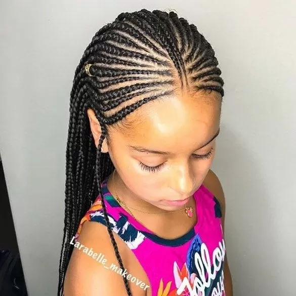 Nefertiti braids for girls