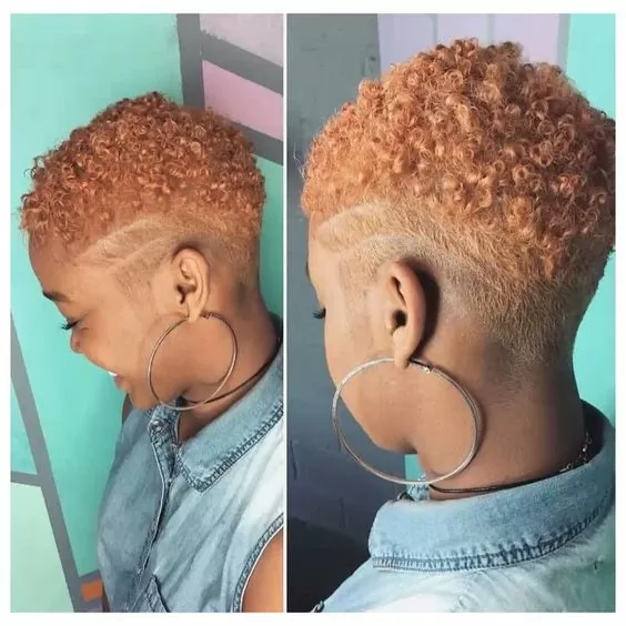 caramel short natural hair