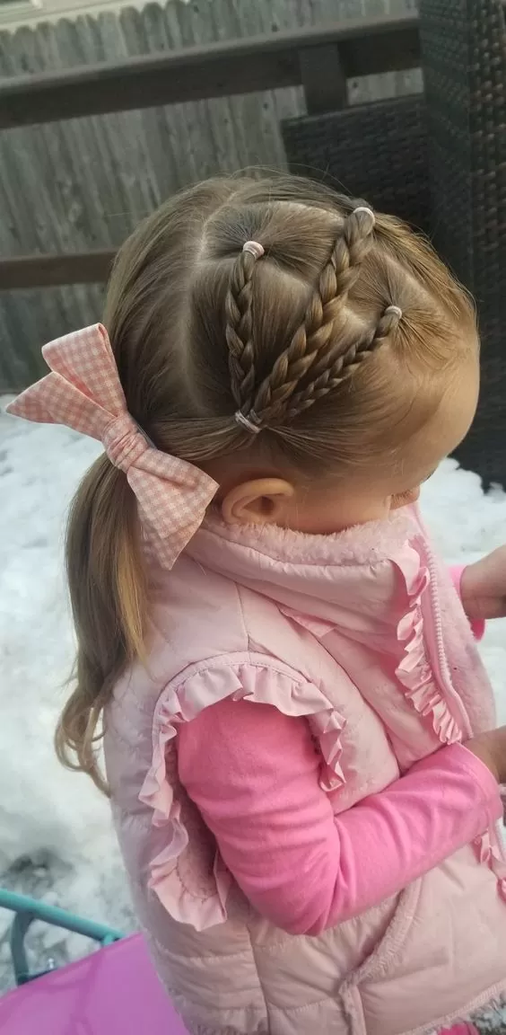 Asymmetric Mini Braids and Ponytail