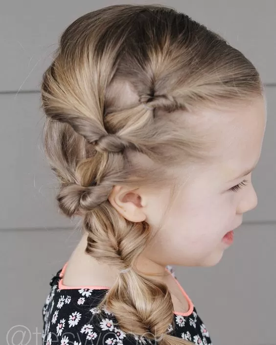 Cute Hairstyles for Little Girls - Lipped Side Ponytail