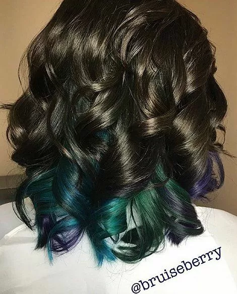 Dark Chocolate Curls with Peacock Tips