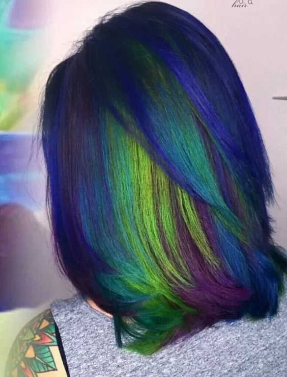 Peacock Hair with Vibrant Underlights