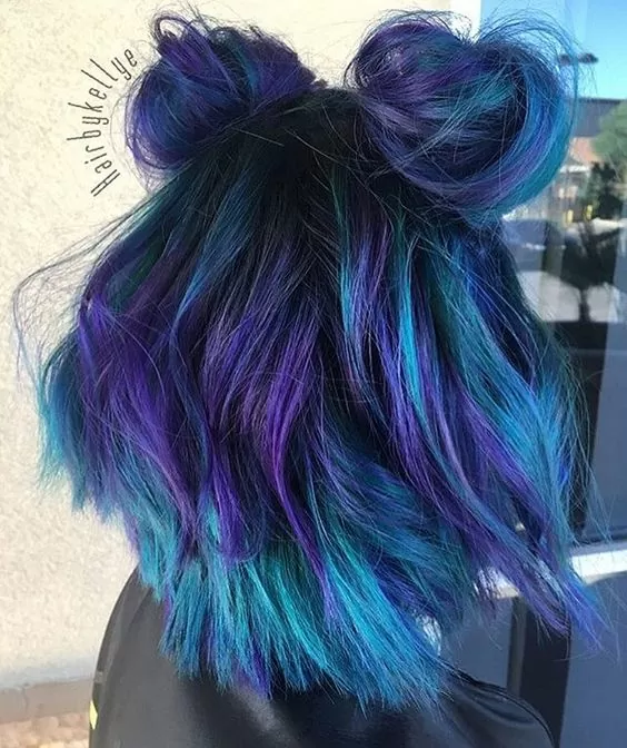 Gorgeous Peacock Bob with Space Bob