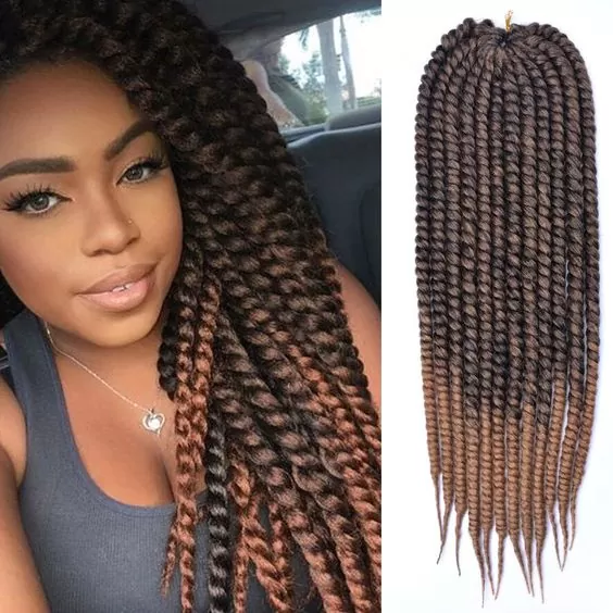 Brown Ombre Havana Twist Crochet