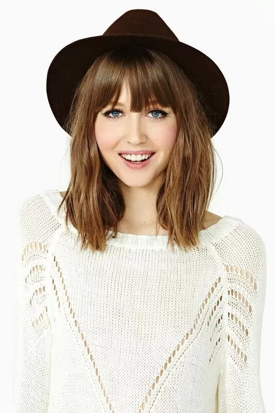 Tousled texture and Choppy Bangs