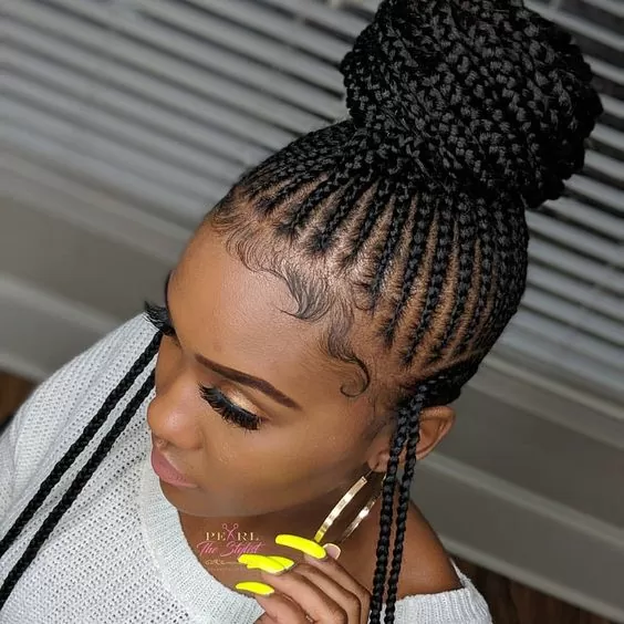 Fulani high bun